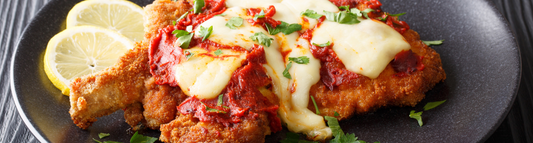Milanesa Napolitana mit hausgemachtem Chimichurri