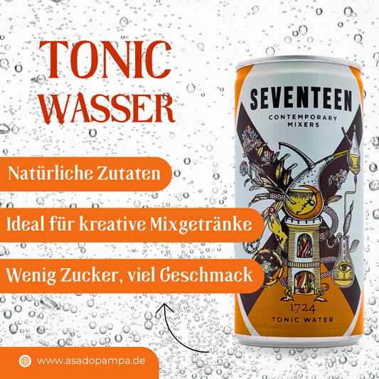 Seventeen 1724 Tonic Water – 6er Pack Dosen (200 ml) | Premium Tonic für Gin