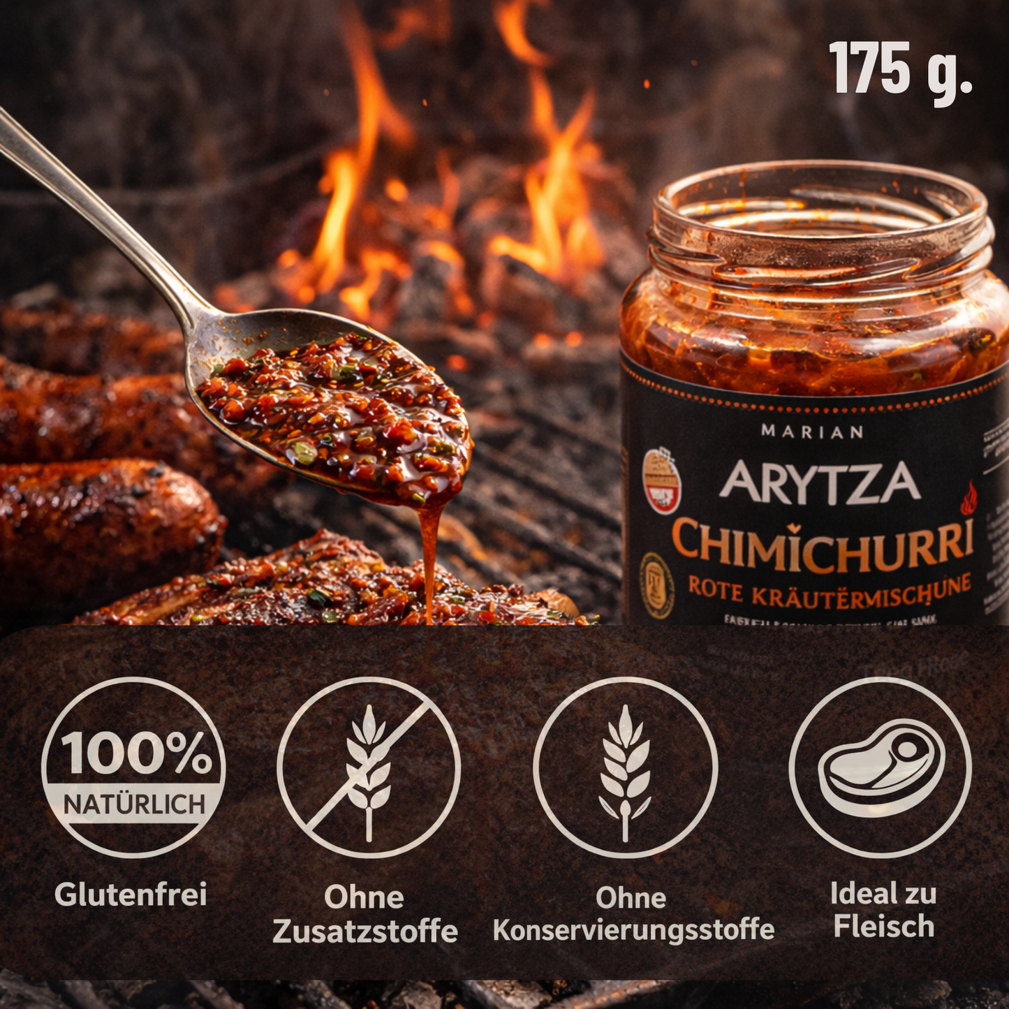 Rote Kräuter Mischung von Arytza – Die perfekte Würze für Grill und Küche
