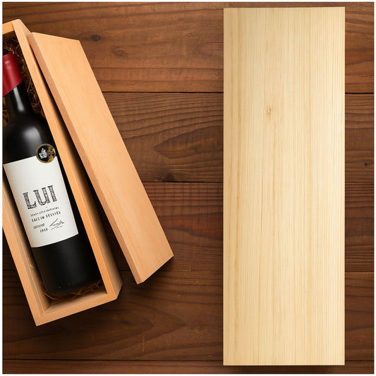 Holzkiste mit personalisierter Gravur | Geschenkbox für Weinflaschen