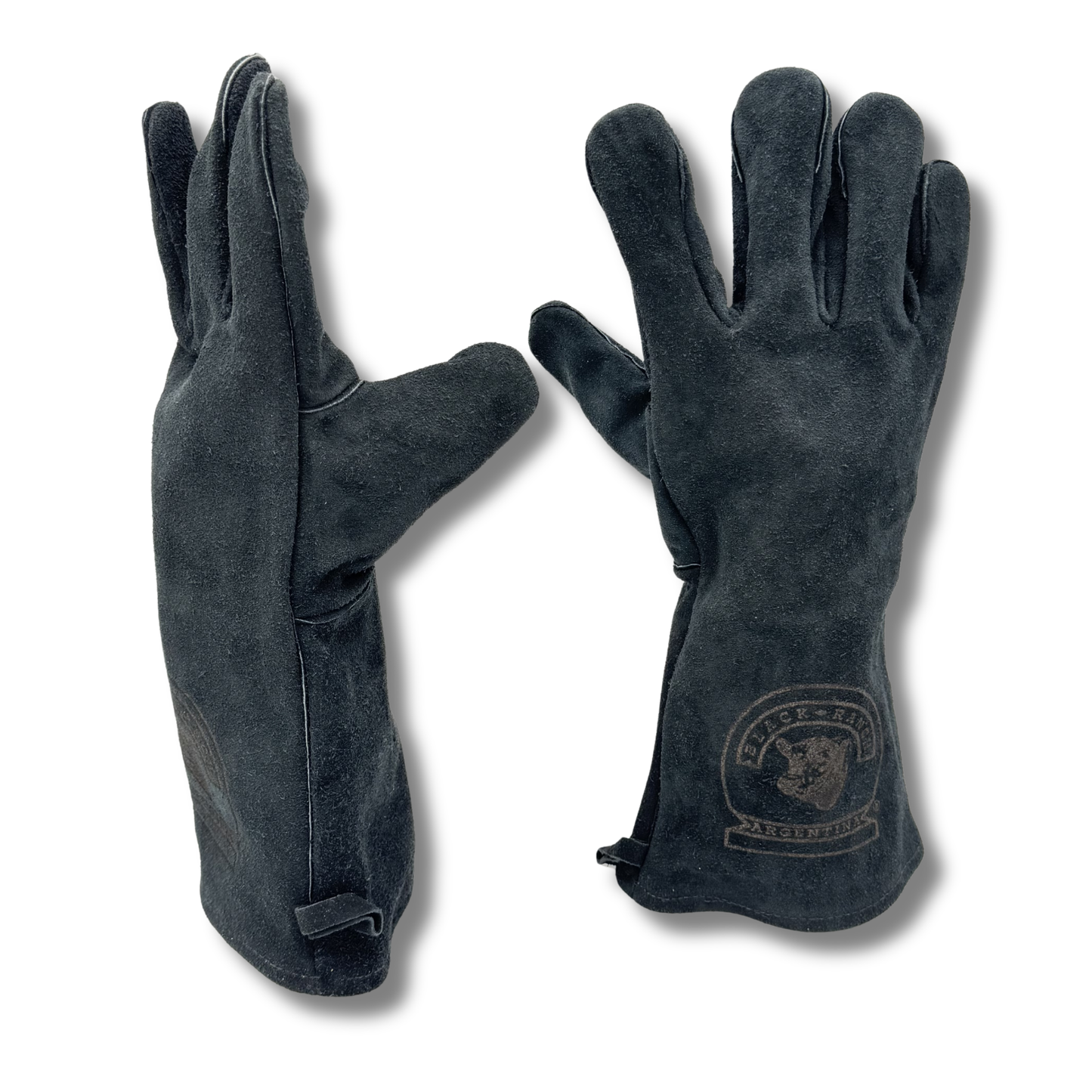 Black Ranch Grillhandschuhe aus Spaltleder | 1 Paar | Schwarz