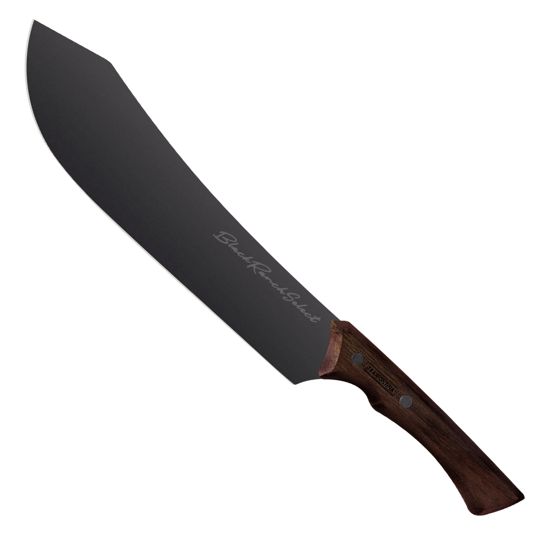 Black Ranch Select Fleischmesser 24 cm | Dunkle Edelstahlklinge & FSC®-Holzgriff | Premium BBQ & Küchenmesser