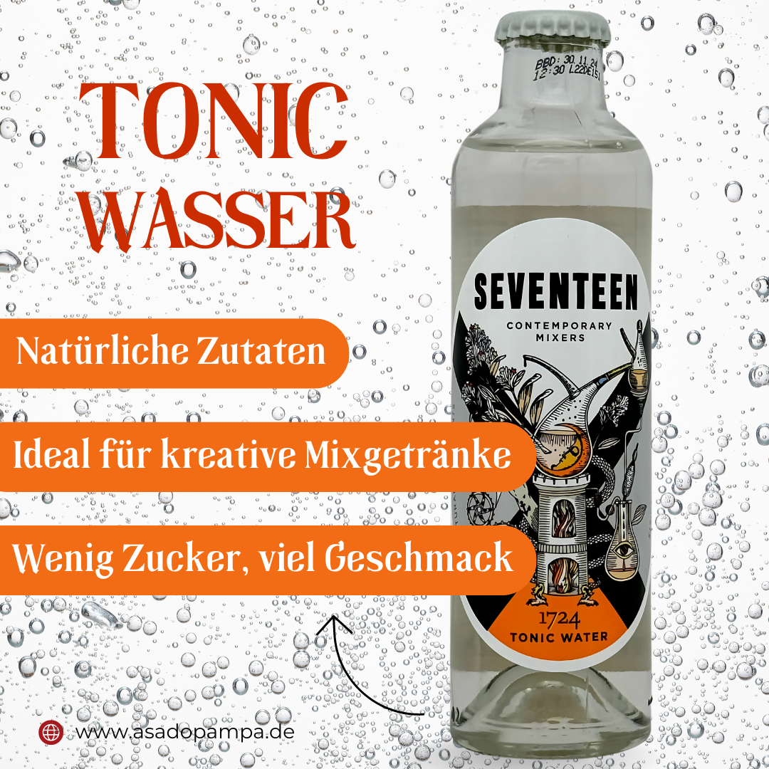 Seventeen 1724 Tonic Water – 6er Pack (200ml) – Die perfekte Begleitung für Ihren Gin