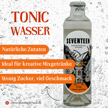 Seventeen 1724 Tonic Water – 6er Pack (200ml) – Die perfekte Begleitung für Ihren Gin