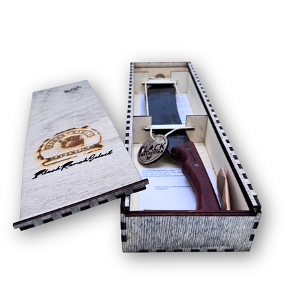 Black Ranch Select Fleischmesser 24 cm | Dunkle Edelstahlklinge & FSC®-Holzgriff | Premium BBQ & Küchenmesser