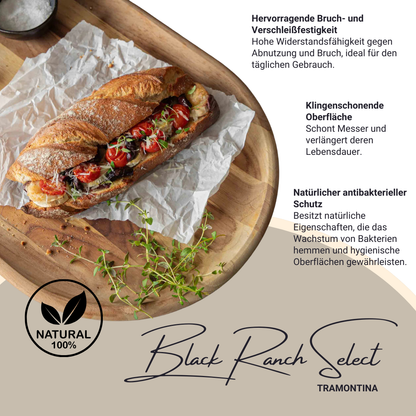 Servierschale aus FSC®-zertifiziertem Teakholz – Perfekt für Grillgut, Steak und Vorspeisen