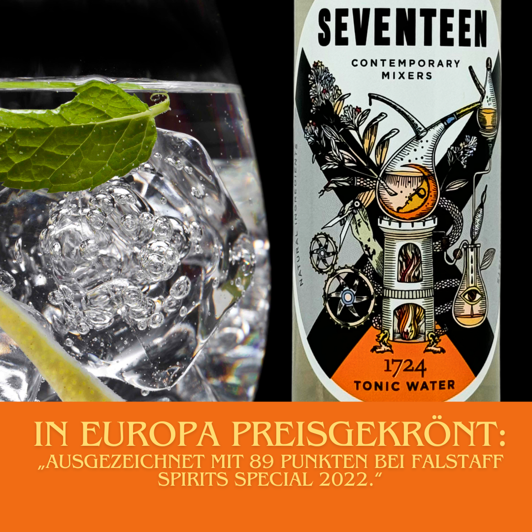 Seventeen 1724 Tonic Water – 6er Pack (200ml) – Die perfekte Begleitung für Ihren Gin