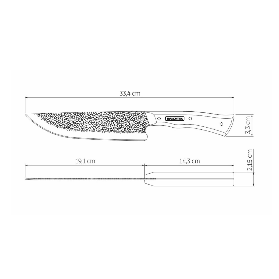 Tramontina Premium Grillmesser 19 cm  – Handgefertigt mit Gaucho-Funda