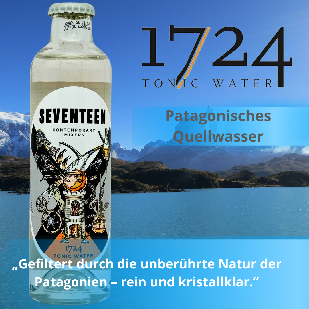 Seventeen 1724 Tonic Water – 6er Pack (200ml) – Die perfekte Begleitung für Ihren Gin