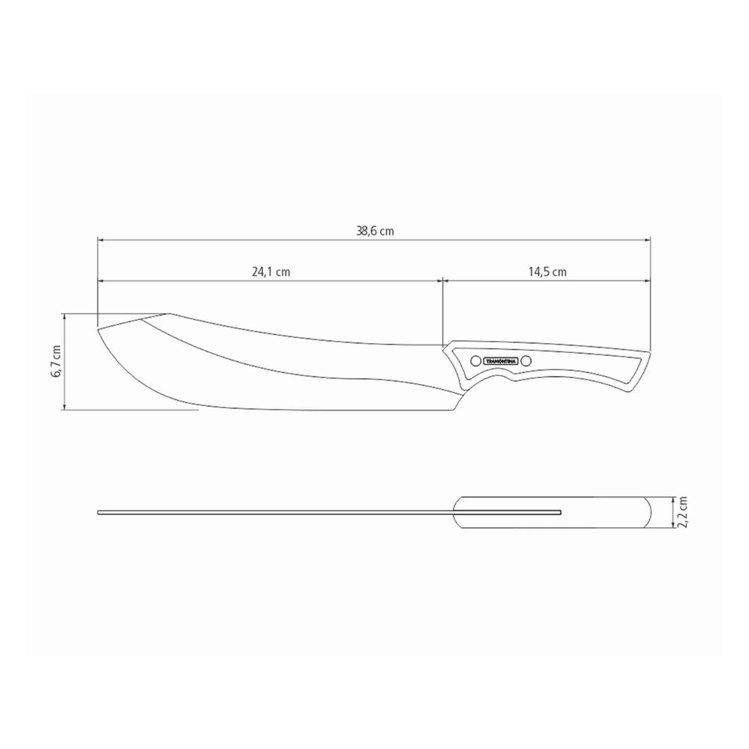 Black Ranch Select Fleischmesser 24 cm | Dunkle Edelstahlklinge & FSC®-Holzgriff | Premium BBQ & Küchenmesser