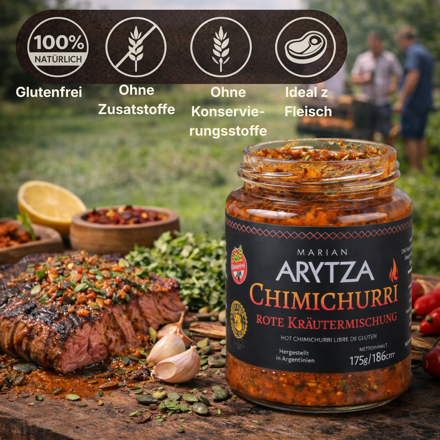 Rote Kräuter Mischung von Arytza – Die perfekte Würze für Grill und Küche
