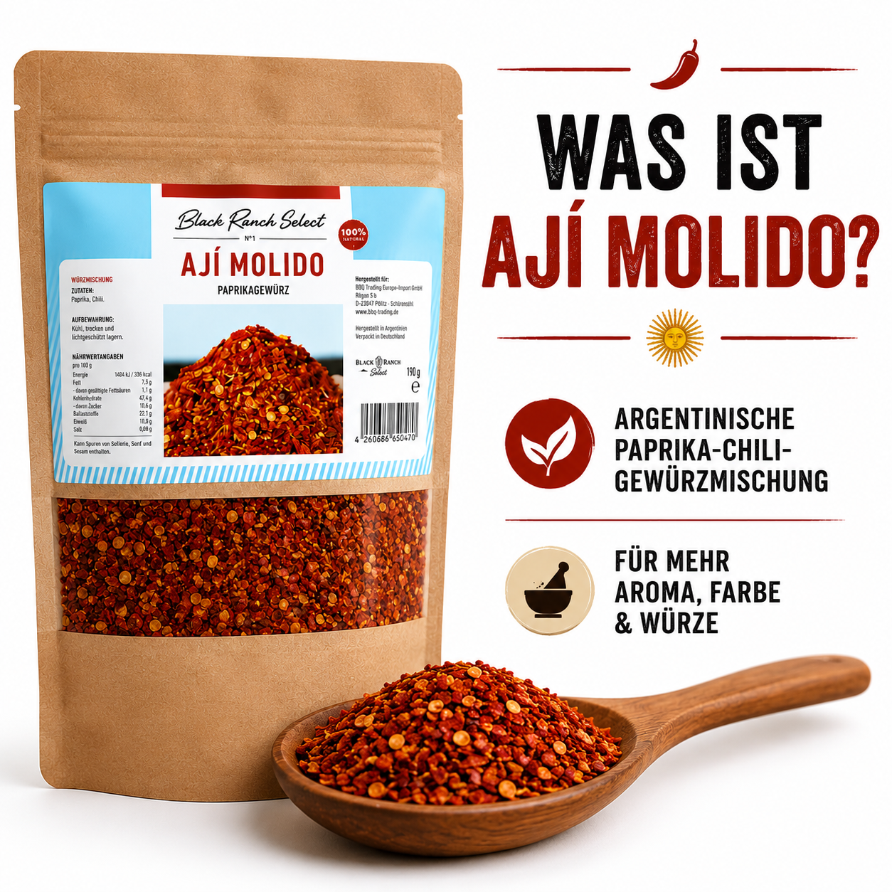 Ají Molido Arytza | Argentinisches Paprikagewürz | 190 g