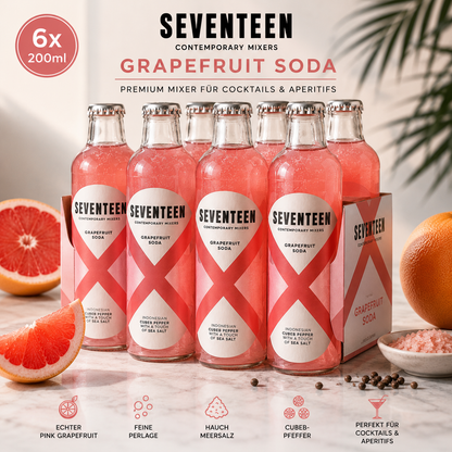 Seventeen Grapefruit Soda 6x200ml | Premium Mixer für Paloma, Gin & Vermouth