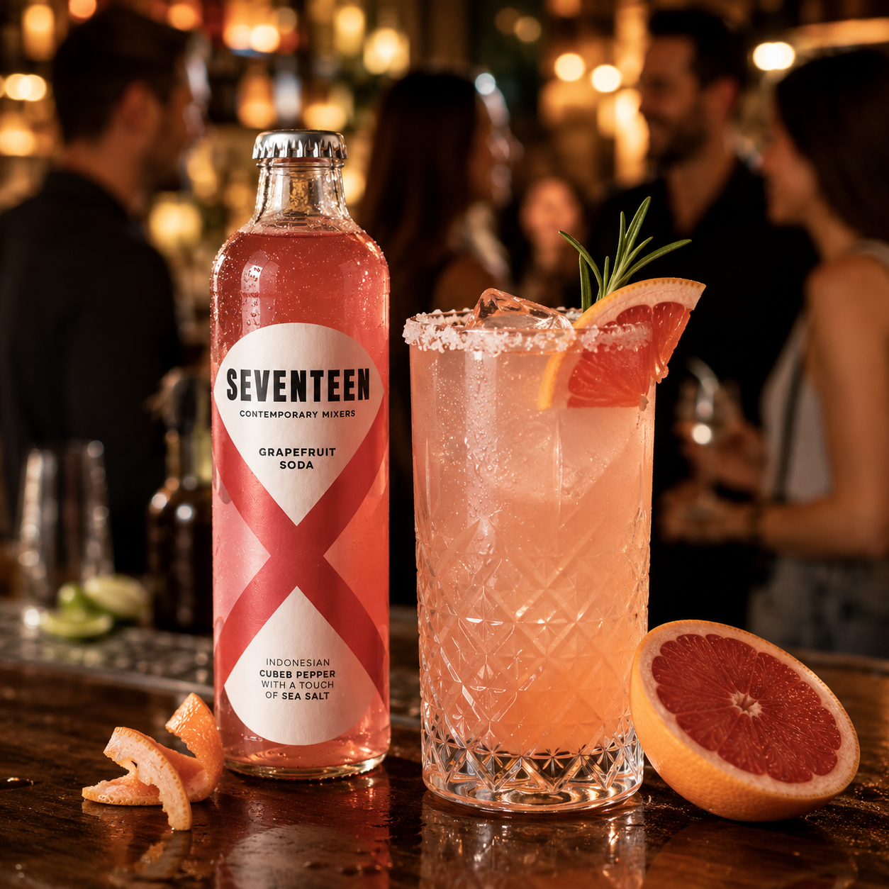 Seventeen Grapefruit Soda 6x200ml | Premium Mixer für Paloma, Gin & Vermouth