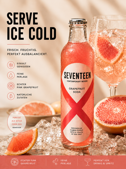 Seventeen Grapefruit Soda 6x200ml | Premium Mixer für Paloma, Gin & Vermouth