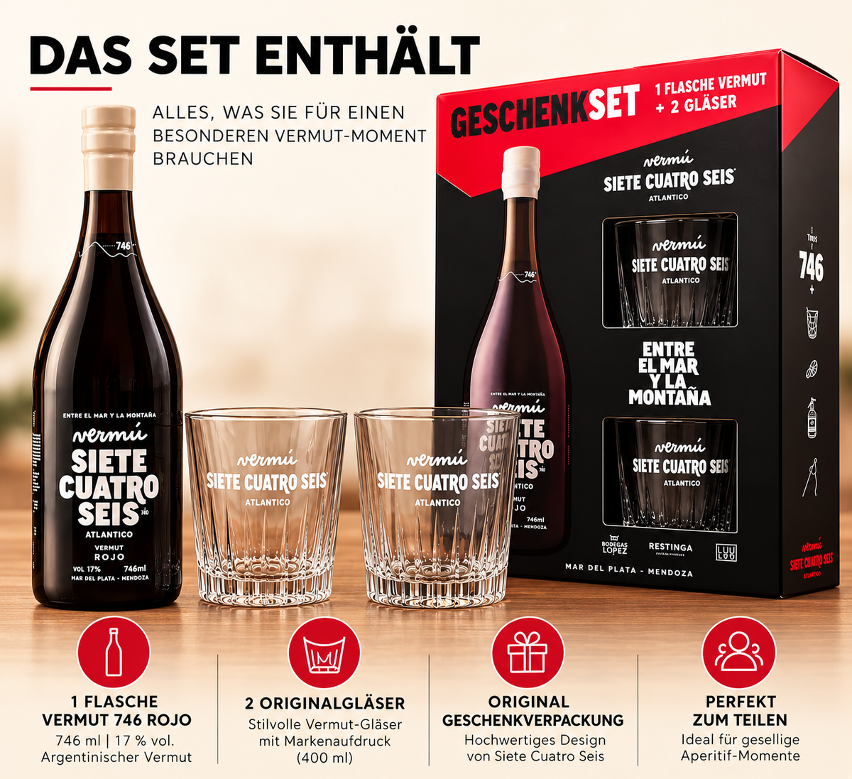 Lieferumfang Vermú 746 Geschenkset