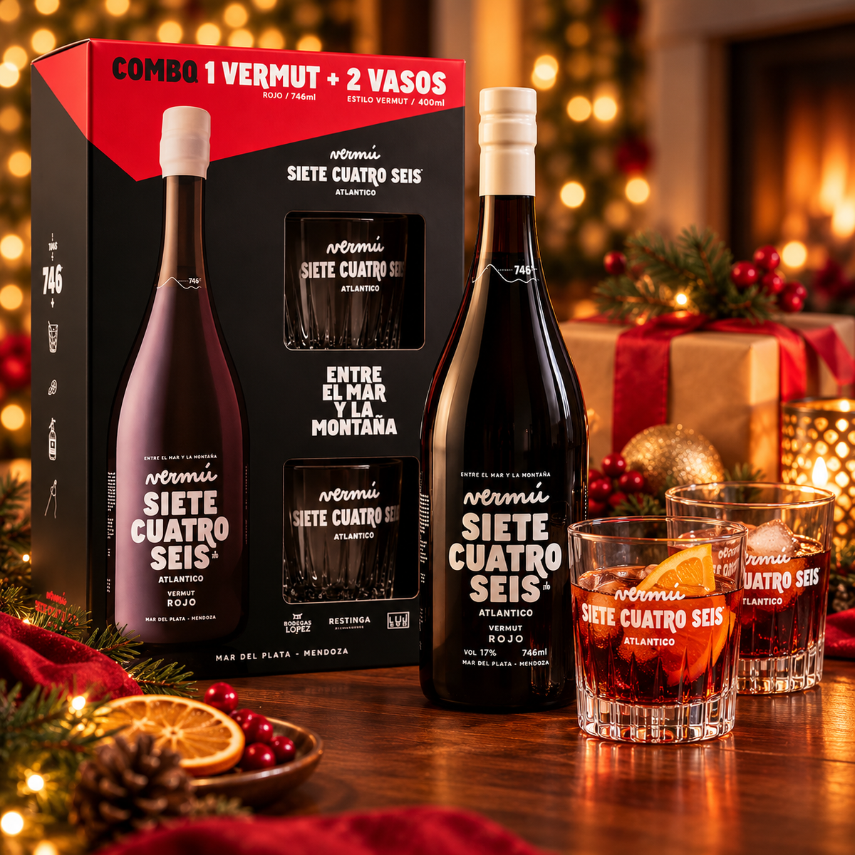 Vermú 746 Geschenkset weihnachtlich präsentiert